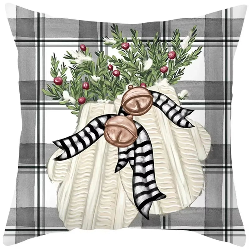 45Cm Christmas Cushion Cover Pillowcase 2025 Christmas Decorations for Home Ornament Xmas New Year Christmas Decor 2026 Noel