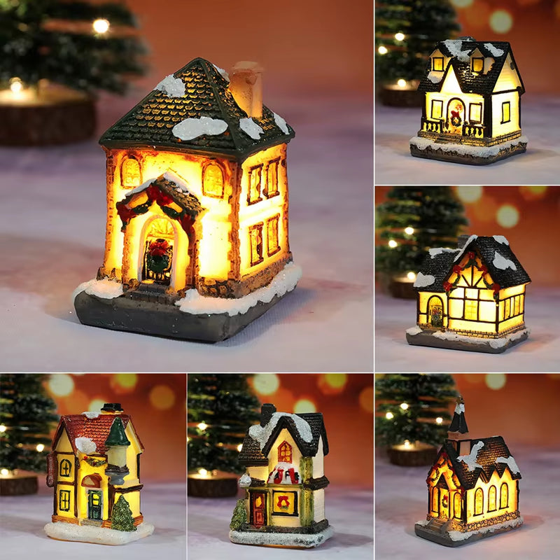 Christmas House Light Decorations for Home Ornaments Kids Xmas Gift New Year 2025 Navidad Decor Bedroom Night Light with Battery
