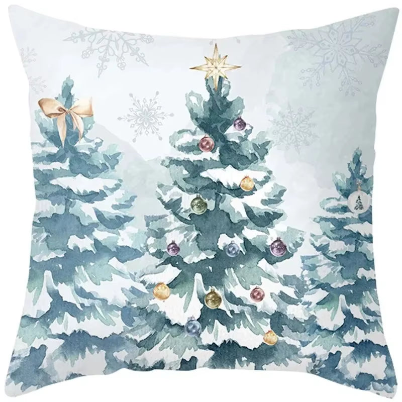 45Cm Christmas Cushion Cover Pillowcase 2025 Christmas Decorations for Home Ornament Xmas New Year Christmas Decor 2026 Noel