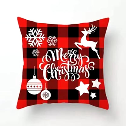 45Cm Christmas Cushion Cover Pillowcase 2025 Christmas Decorations for Home Ornament Xmas New Year Christmas Decor 2026 Noel