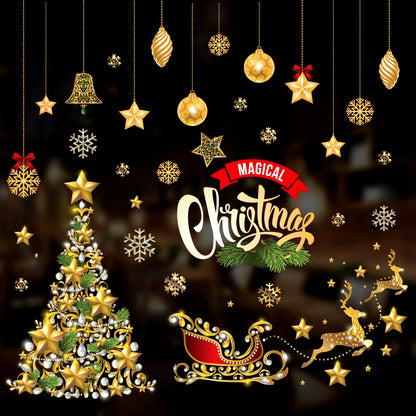 Christmas Window Stickers Christmas Wall Sticker Kids Room Wall Decals Merry Christmas Decorations for Home New Year Stickers